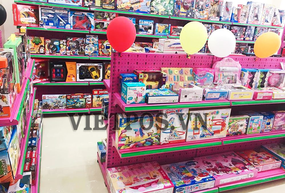 Kệ tôn đục lỗ lắp đặt cho Shop Em Bé-Đồng Nai