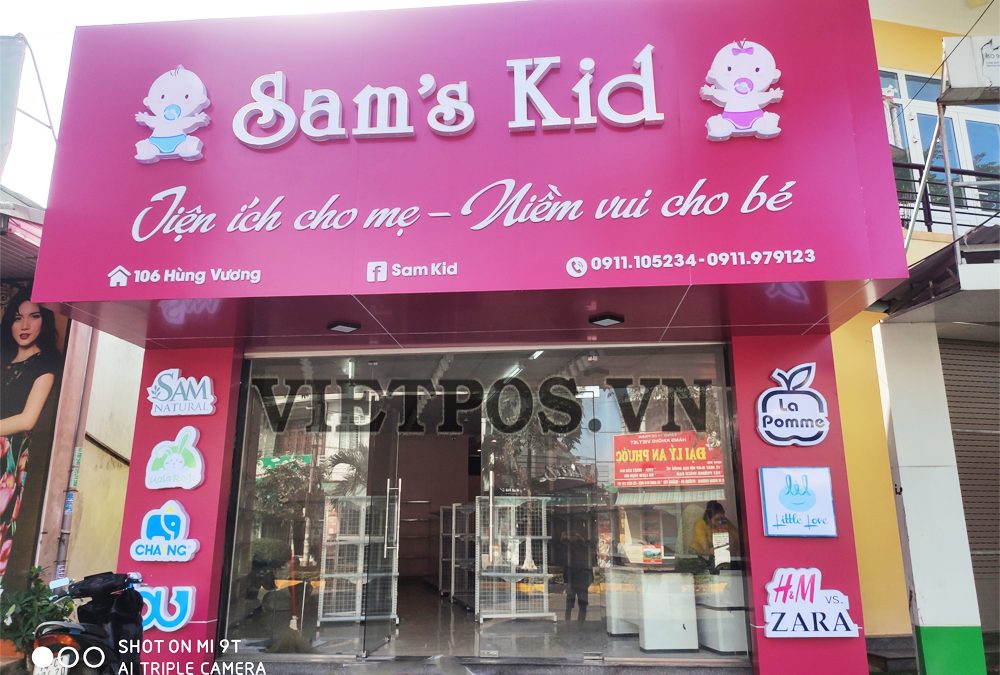 Kệ siêu thị triển khai tại Shop Mẹ và bé-Đông Hà
