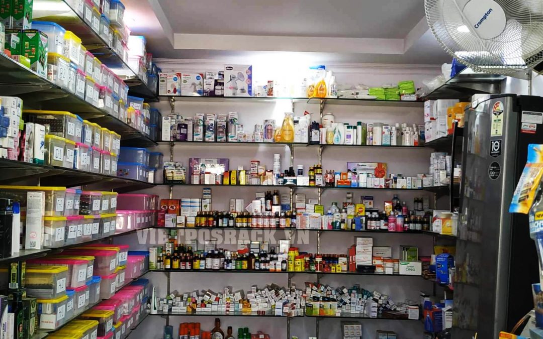 Giá kệ siêu thị cho quầy thuốc Việt Khánh