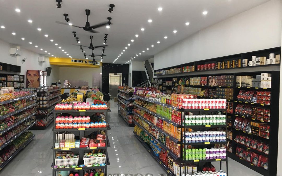 Bách hóa Sao Sáng Bình Dương lắp đặt kệ siêu thị Việt POS RACK